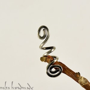 2 Spiral Antiqued German Viking Hair Beads Beard Jewelry Dreadlock Hair Accessories