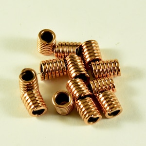 5 Pieces Spiral Copper Viking Hair Beads Beard Jewelry Dreadlock Hair Accessories
