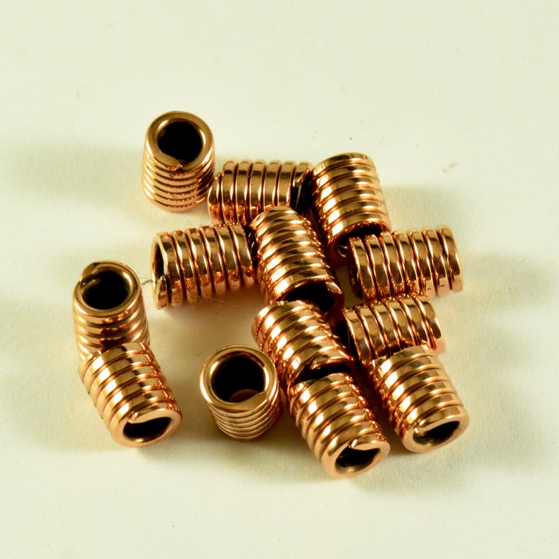 5 Pieces Spiral Copper Viking Hair Beads Beard Jewelry Dreadlock Hair Accessories
