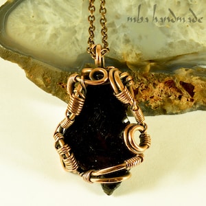 Jumbo Size Obsidian Crystal Pendant - Raw Black Obsidian - Handmade Unique Jewelry