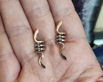 2 Orm Tyska Viking Hårpärlor Skäggsmycken Dreadlock Håraccessoarer
