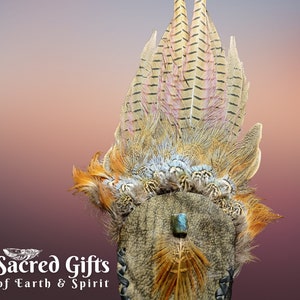 Full Pheasant Tail Prayer Feather Fan Handmade Ritual Tool for Energy Clearing, Smudging, and Ceremonial Use