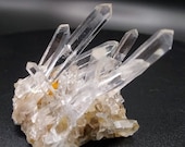 Colombian Optical Lemurian Quartz Healing Crystal Penas Blancas Quartz Cluster Specimen