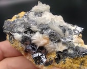 Barite Cerusite Galena Crystal Cluster Specimen Natural Raw Baryte Blades Morocco Collector Mineral Specimen
