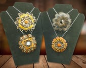 Real Feather Adornment Necklace – Handmade Boho Jewelry with Gemstone Accents