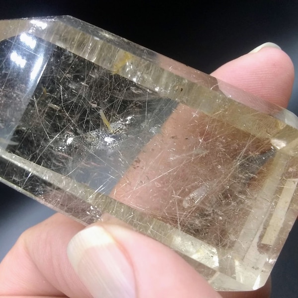 Angel's Hair Rutilated Quartz Point Rare Fine Rutile Inclusion Quartz Generator Point