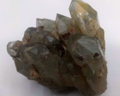 Powerful Green Chlorite Quartz Points Cluster | Raw Natural Chlorite Inclusion | Zambia Crystal Cluster