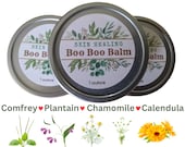 Herbal Boo Boo Balm Salve Made with Comfrey, Plantain Leaf, Calendula, Chamomile, Cleavers Herbs