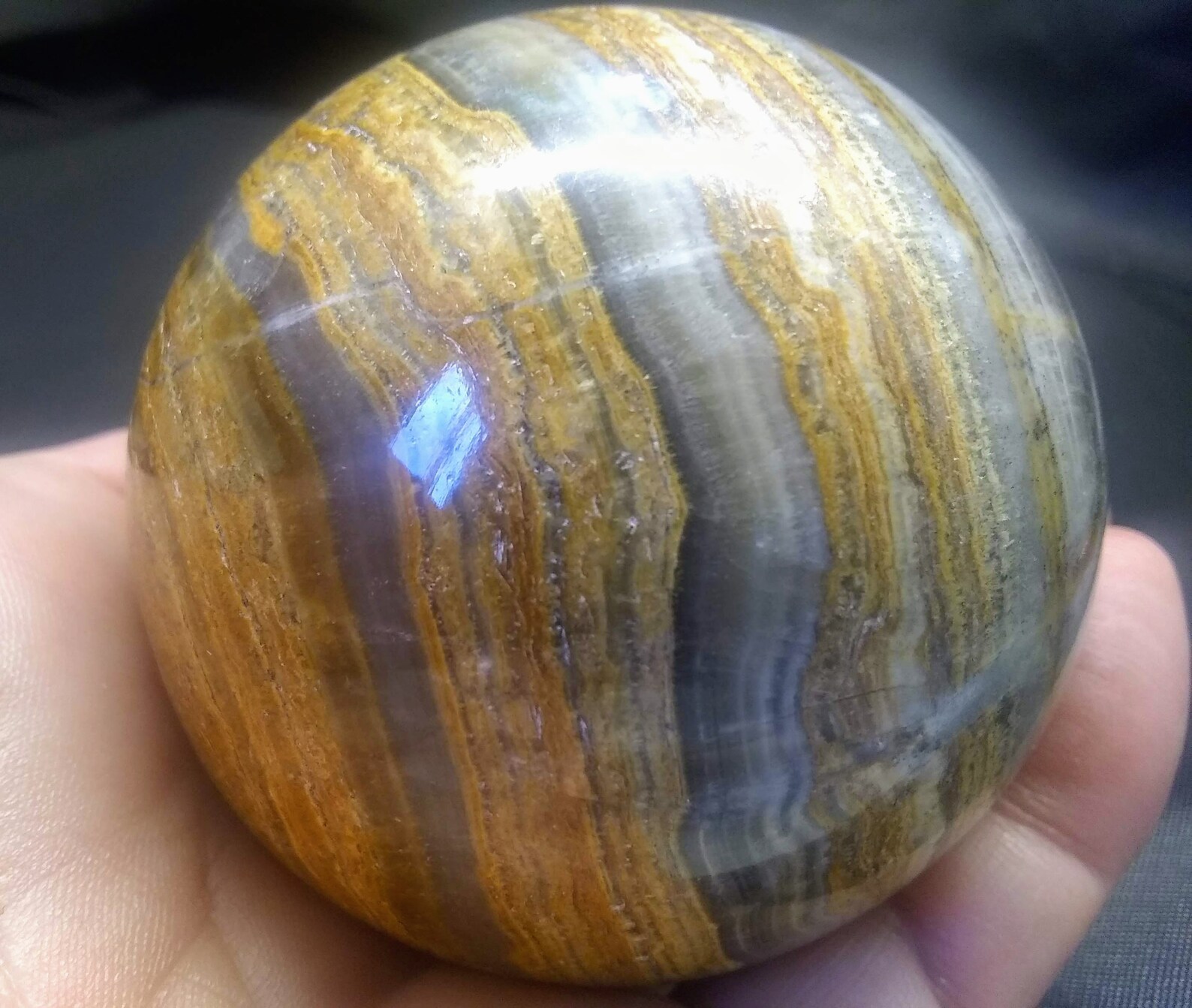 65mm Multicolor Banded Calcite Onyx Sphere Polished Crystal | Etsy