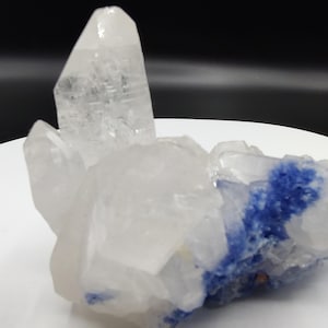 Rare Dumortierite Points Cluster Blue Quartz Points Elestial Crystal Cluster Quartz Incredible Dumortierite Inclusion