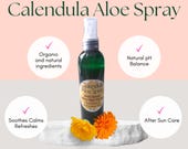 Calendula Aloe Spray Calendula officinalis Natural Skin Care Herbal Facial Toner After Sun Spray