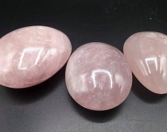 Polished Rose Quartz Palm Stone: Unconditional Love Crystal