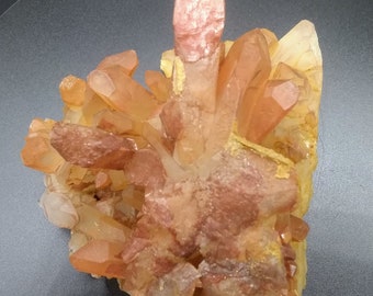 Moroccan Red Hematite Quartz Cluster: Healing Crystal