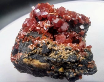 Vanadinite Crystal Cluster, Natural Moroccan Mineral Specimen