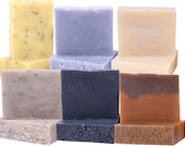 Handcrafted Natural Soaps Bars Scented with Essential Oils Vegan Plant Oils Shea Butter Good for Skin and Shampooing Sensitive Skin Soaps