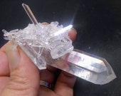 Colombian Optical Lemurian Quartz Healing Crystal Pena Blanca Quartz Cluster Specimen