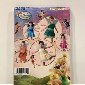 UNCUT Simplicity 2559 Sewing Pattern. Disney Fairies Dresses and Outfits with Wings. Fawn, Rosetta, Silvermist, Iridessa, Tinker Bell.