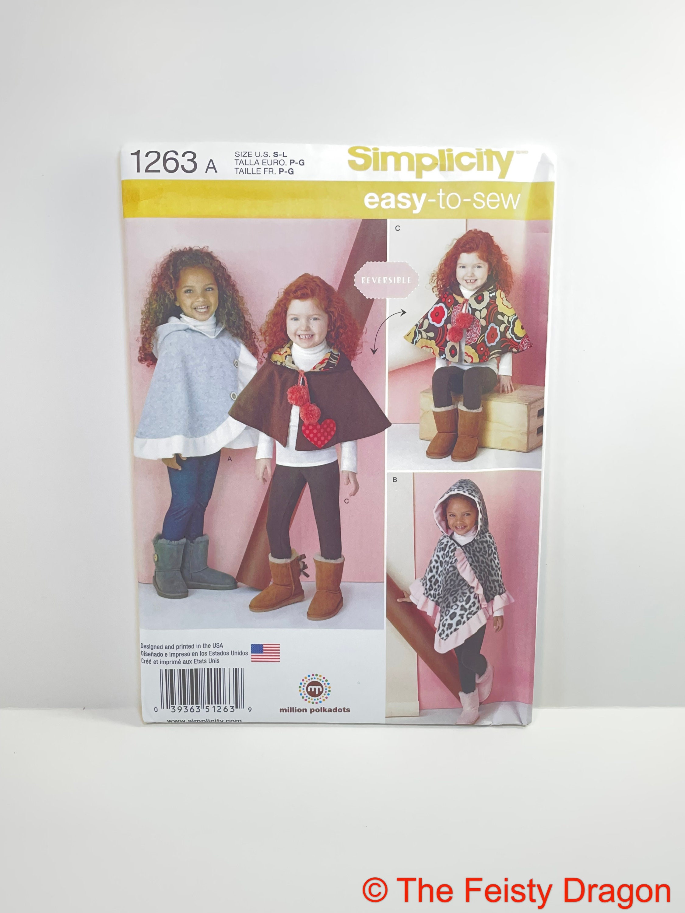 Simplicity 1263 Child's Poncho and Reversible Cape