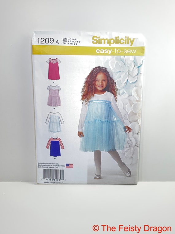 UNCUT Simplicity 1209 Sewing Pattern, Child's and Girls' Knit