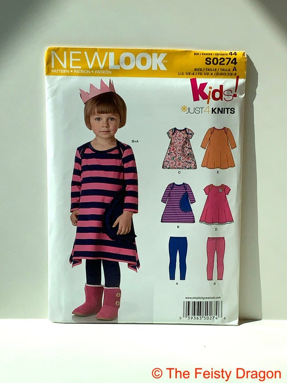 UNCUT New Look 0274/ 6423 Sewing Tots Spring, Fall Dress