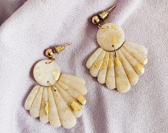 Delicate Translucent Polymer Clay Earrings