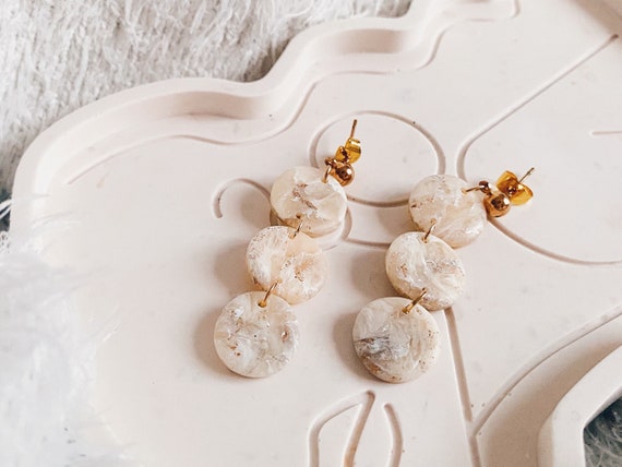 Moon White Marble Unique Handmade Earrings Very Light Statement Earrings One of kind Marble Moon Jewelry Moon Sky Homecrafted Earrings Etsy Canada