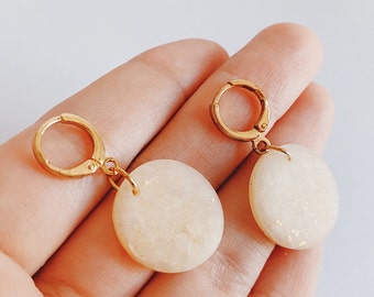 Delicate Moon Earrings / Handmade Jewelry