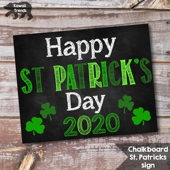 Happy St Patrick's Day Sign Digital St Patrick's | Etsy
