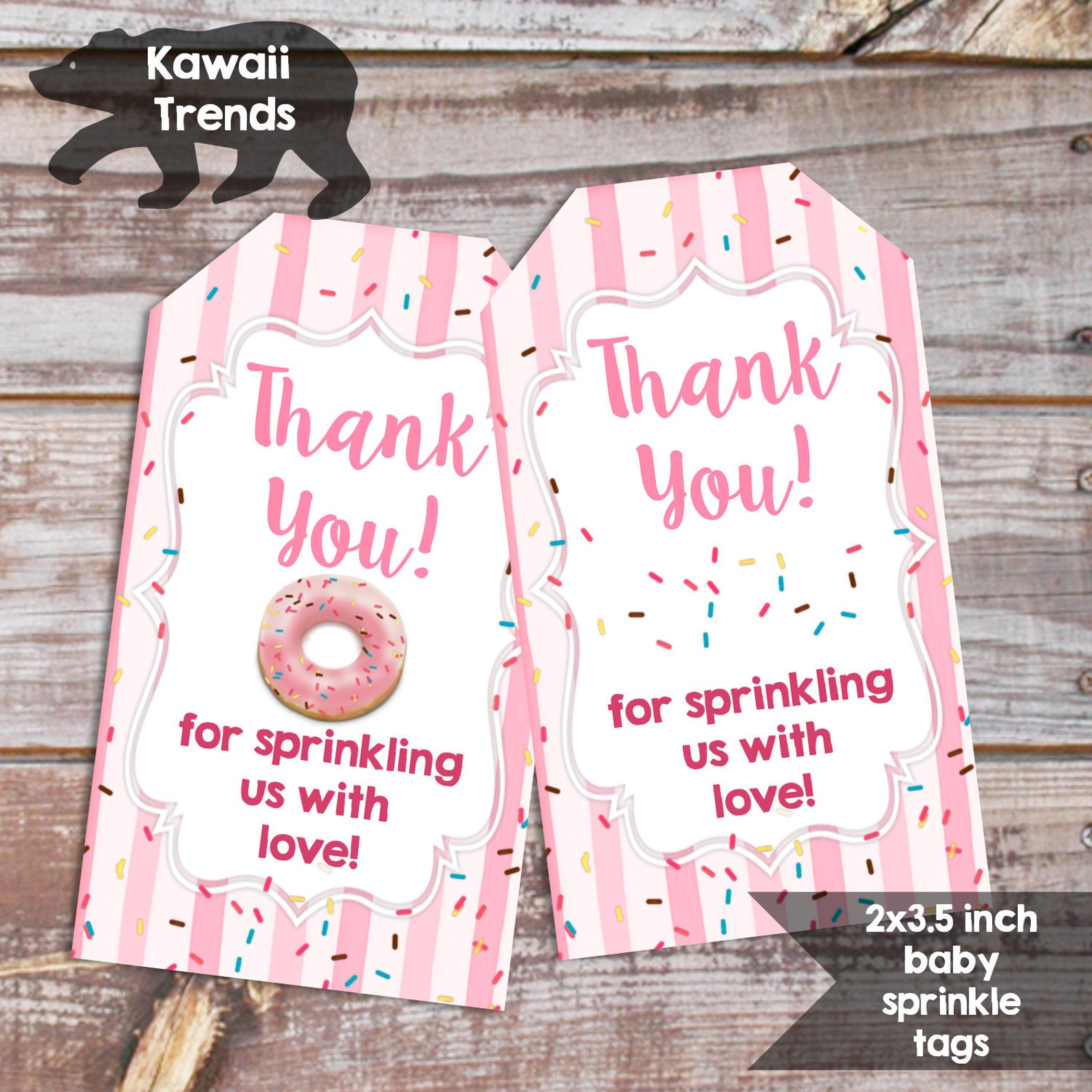 Baby Sprinkle Thank You Gift Tags Printable Thank You Tags | Etsy