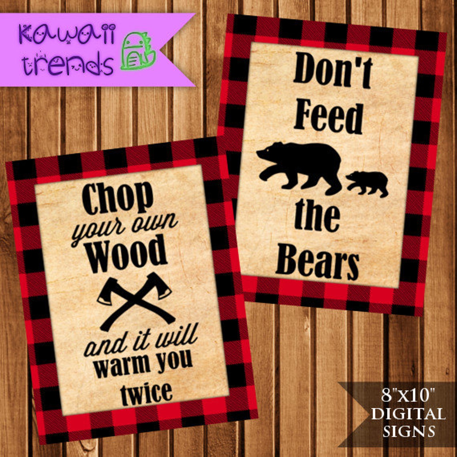 Lumberjack Signs Lumberjack Quotes Digital Signs Printable | Etsy