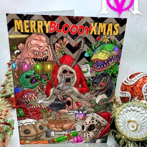 Horror Movie Mash-up Christmas Card