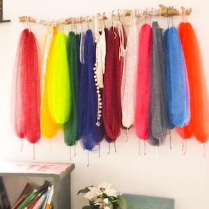 Medium African Exfoliating Net, Sponge, Body Scrub, Wholesale Body Sponge, matching color strings