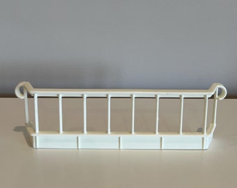Repuesto de barandilla blanca para casa de muñecas con techo azul de Little Tikes vintage / Piezas raras para casa de muñecas