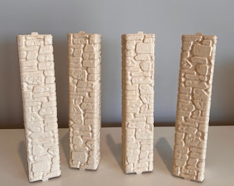 Pilares de piedra de repuesto para casa de muñecas Little Tikes de 1989 / Piezas de ladrillo para techo azul vintage