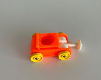 Vagón naranja Little People de Fisher-Price n.º 656: accesorio vintage, vehículo de juguete clásico