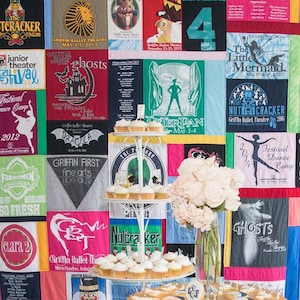 Custom T-shirt Quilt. DEPOSIT ONLY!!! From Wall-hanging to King Size. Graduation. Mother&#39;s Day. All Machine-Pieced & Quilted. Prices below.