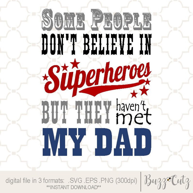 Download SVG My Dad Superhero superhero svg grandpa svg father's | Etsy