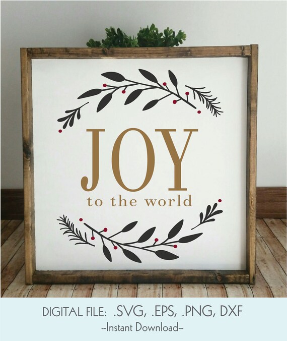 Download Svg Joy To The World Svg Joy Christmas Wreath Svg Joy To Etsy SVG, PNG, EPS, DXF File