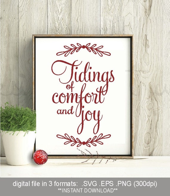 Download SVG Tidings of comfort and Joy / christmas print / Cricut ...