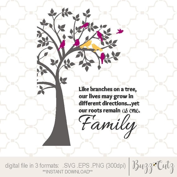 Download Svg Family Tree Birds Svg Tree Bird Family Cricut Tree With Etsy PSD Mockup Templates