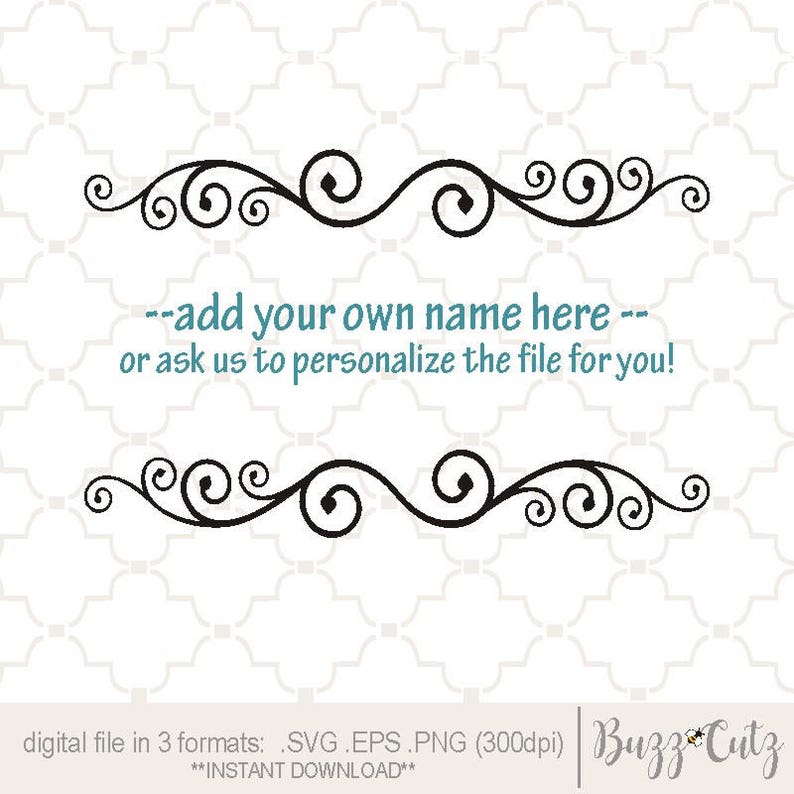 SVG Swirl design / etching stencil design / glass etching Etsy