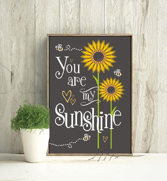 Download Free Svg You Are My Sunshine Digital Print Sunflowers Sunshine Etsy SVG Cut Files
