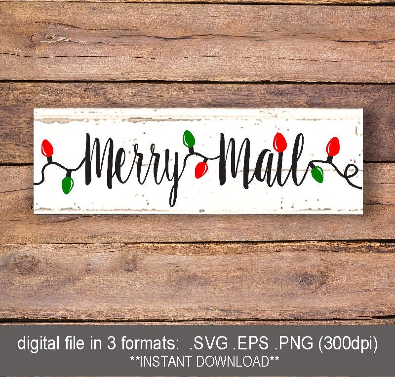 Download SVG Merry Mail / merry mail christmas bulbs / merry mail ...