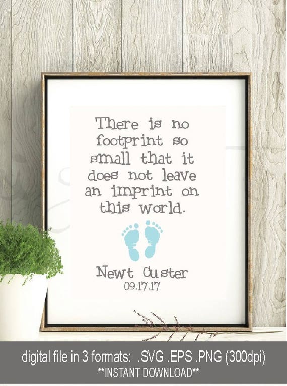Download SVG custom baby name poem / footprint poem for girl or boy ...