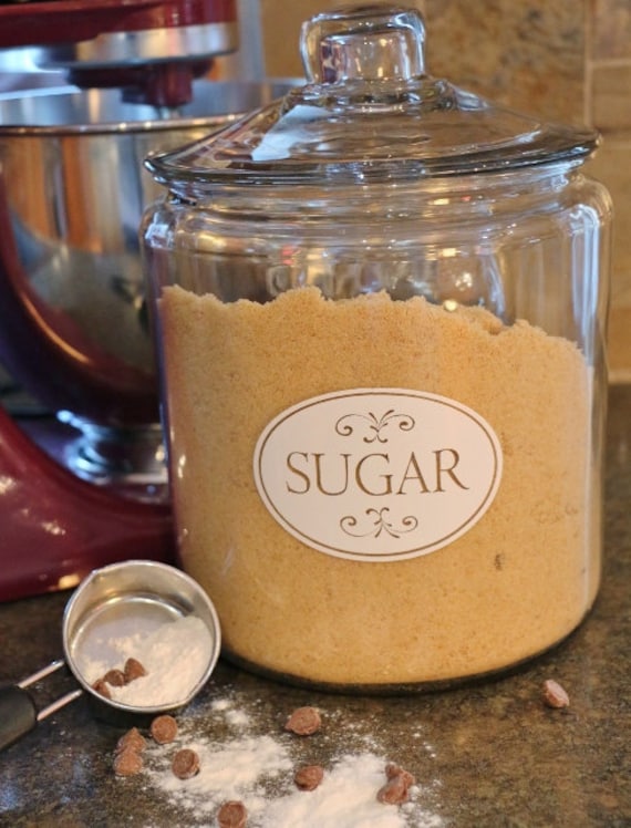 SVG Kitchen Jar Labels labels svg Flour Sugar svg cricut ...