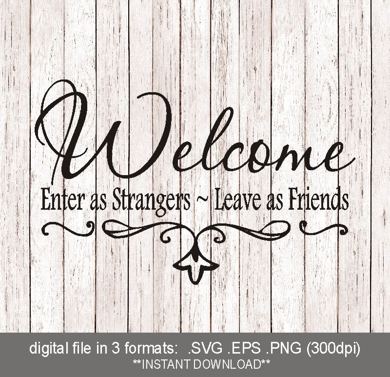 Download SVG Welcome friends / welcome sign svg / entry sign / door ...