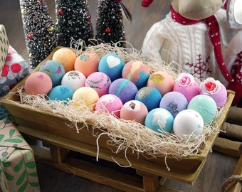 Bath Bomb Set 12 Ultra Lush Handmade Fizzies Assorted Shea Cocoa Butter Moisturize Dry Skin Luxurious Premium Quality