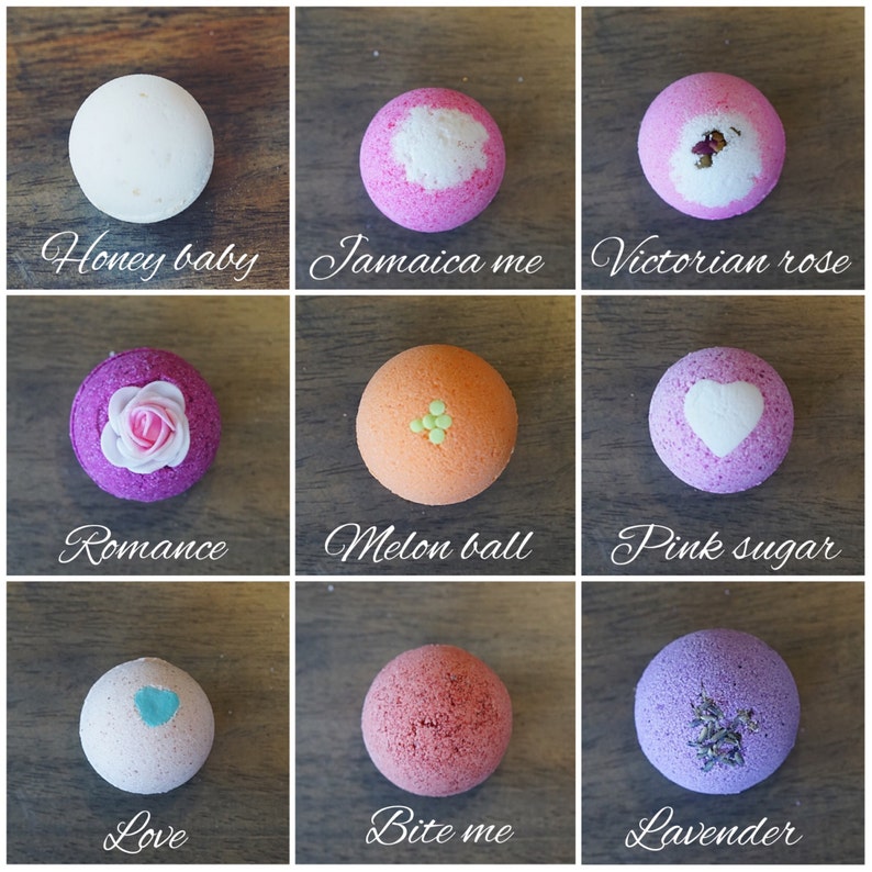 9 Pack Bath Bombs valentine gift Set. Ultra Lush Handmade Etsy