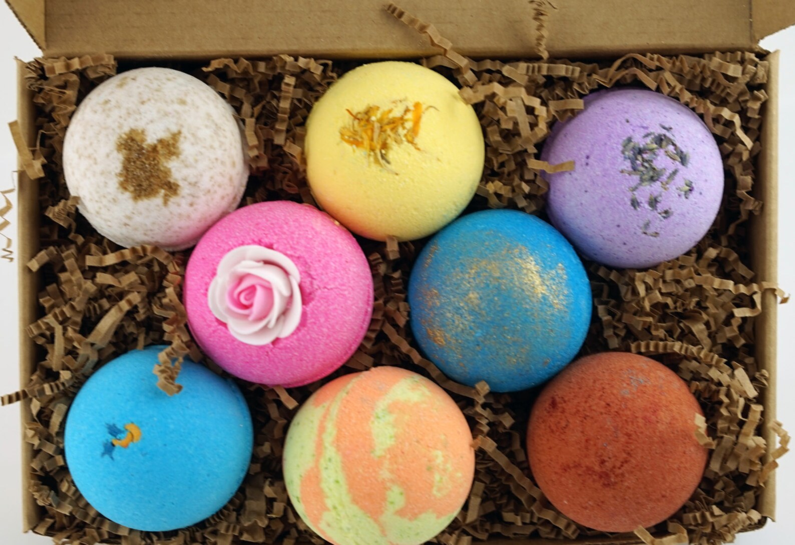 Pack of 8 Bath Bombs 4.5oz Large Size Assorted Colors & Scents Etsy