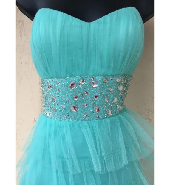 Strapless Layered Tulle Long Prom Dress Black Mermaid Evening Dress main image 0